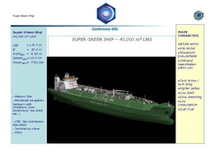 Super Green Ship 40, 000 m 3 LNG Lpp =179. 7 m B =