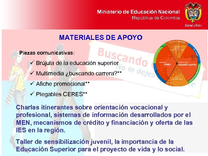 Ministerio de Educación Nacional República de Colombia MATERIALES DE APOYO Piezas comunicativas: ü Brújula