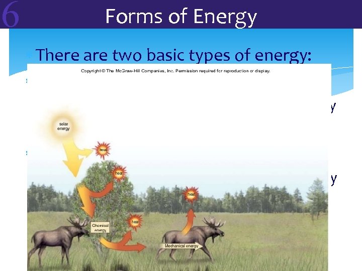 6 Forms of Energy There are two basic types of energy: Kinetic energy =