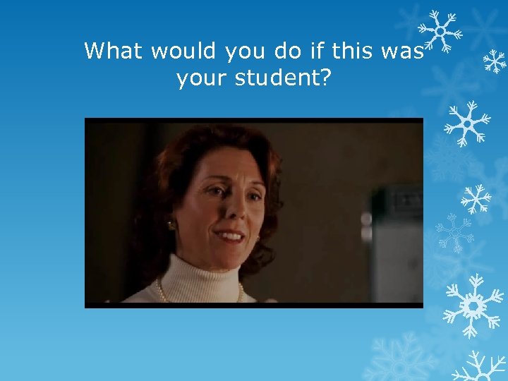 What would you do if this was your student? 