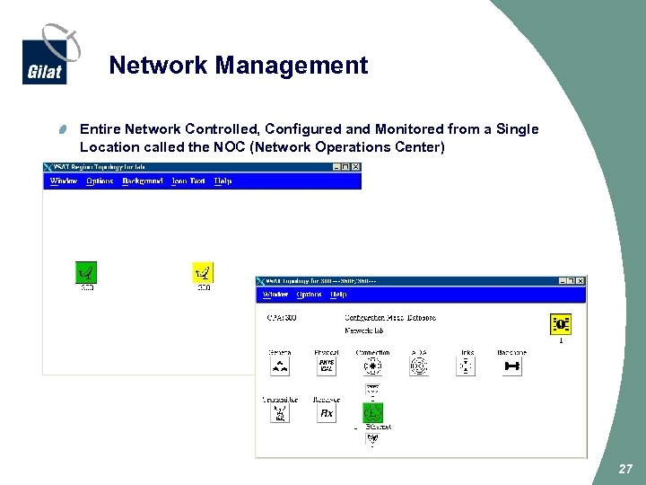 Network Management Entire Network Controlled, Configured and Monitored from a Single Location called the
