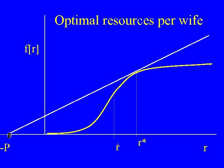 -P Optimal resources per wife f[r] ^ r r* r 