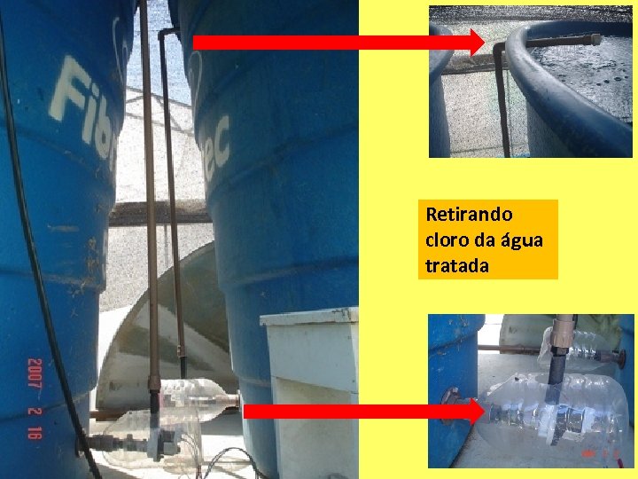 Retirando cloro da água tratada 