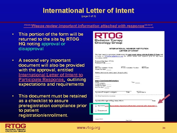 International Letter of Intent (page 3 of 3) “****Please review important information attached with