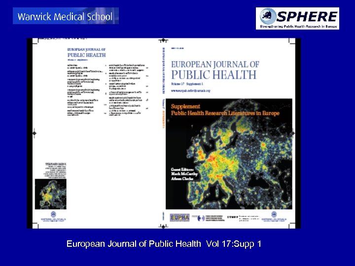 European Journal of Public Health Vol 17: Supp 1 