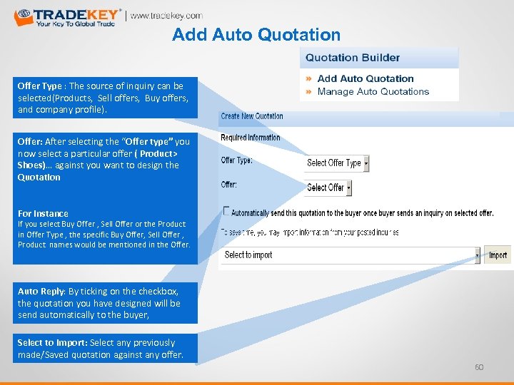 Add Auto Quotation Offer Type : The source of inquiry can be selected(Products, Sell