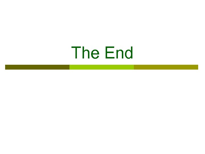 The End 