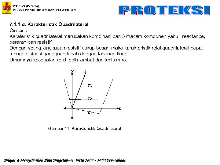 PT PLN (Persero) PUSAT PENDIDIKAN DAN PELATIHAN 7. 1. 1. d. Karakteristik Quadrilateral Ciri-ciri