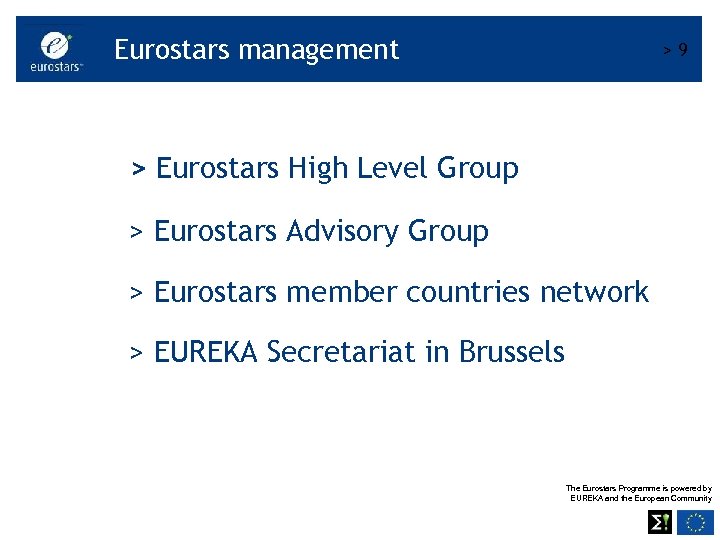 Eurostars management >9 > Eurostars High Level Group > Eurostars Advisory Group > Eurostars