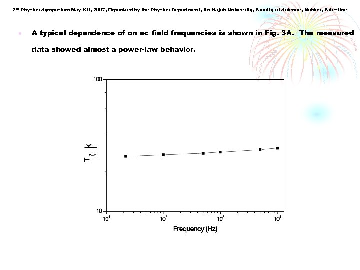 2 ed Physics Symposium May 8 -9, 2007, Organized by the Physics Department, An-Najah