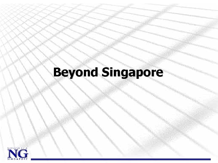 Beyond Singapore 