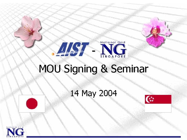 MOU Signing & Seminar 14 May 2004 