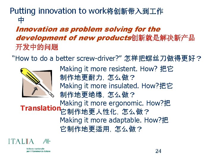 Putting innovation to work将创新带入到 作 中 Innovation as problem solving for the development of
