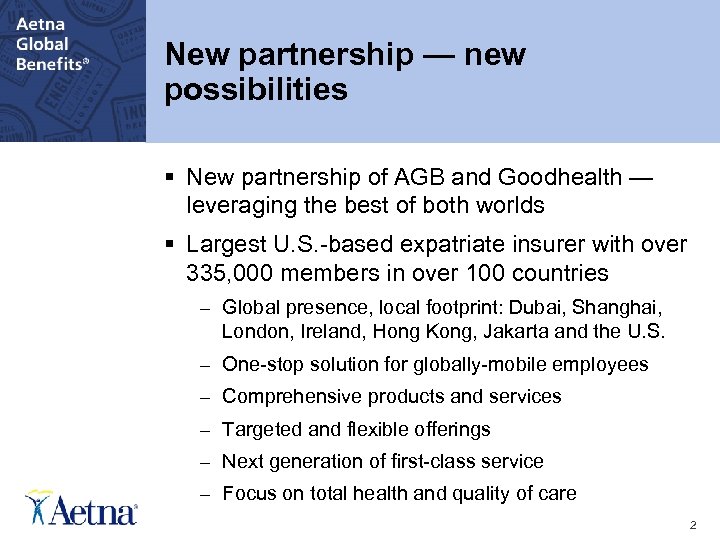[Presentation Topic Title Goes Here] New partnership — new possibilities § New partnership of