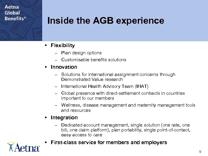 [Presentation Topic Title Goes Here] Inside the AGB experience § Flexibility – Plan design