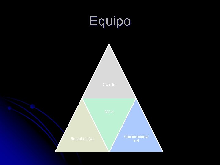 Equipo Comite MCA Secretaria(o) Coordinadores Inst 