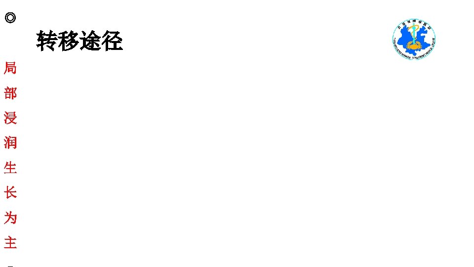 ◎ 转移途径 局 部 浸 润 生 长 为 主 