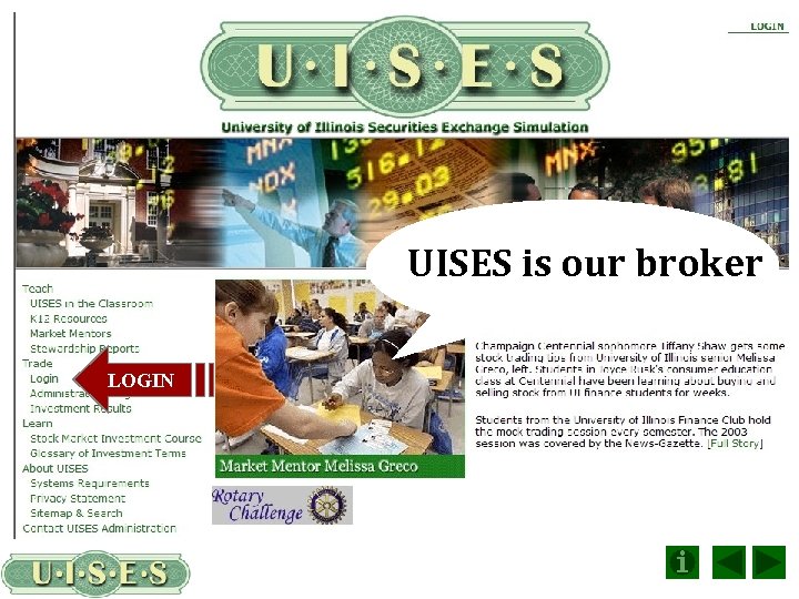 Trading with UISES UISES is our broker