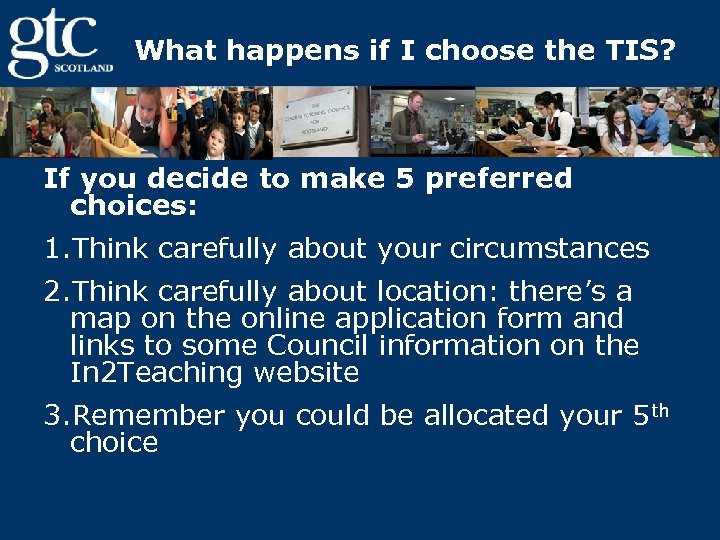 What happens if I choose the TIS? If you decide to make 5 preferred