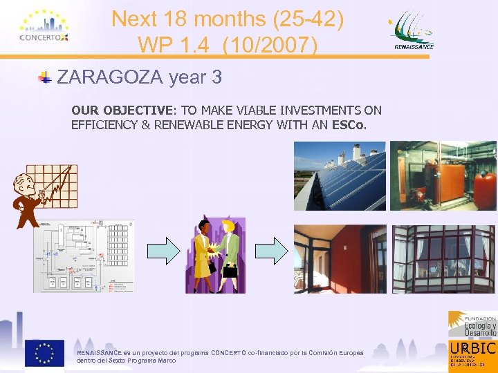 Next 18 months (25 -42) WP 1. 4 (10/2007) ZARAGOZA year 3 OUR OBJECTIVE: