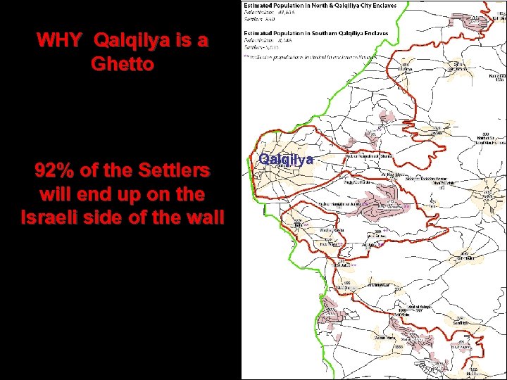 WHY Qalqilya is a Ghetto 92% of the Settlers will end up on the