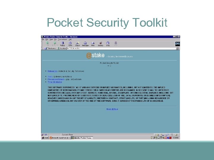 Pocket Security Toolkit 