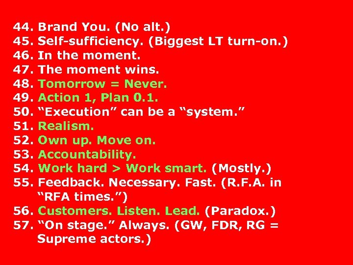 44. 45. 46. 47. 48. 49. 50. 51. 52. 53. 54. 55. Brand You.