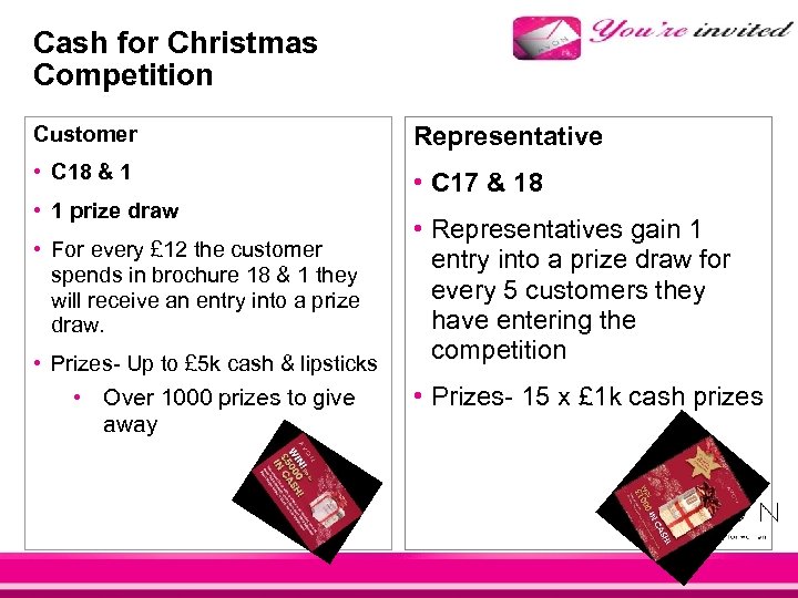 Cash for Christmas Competition Customer Representative • C 18 & 1 • C 17