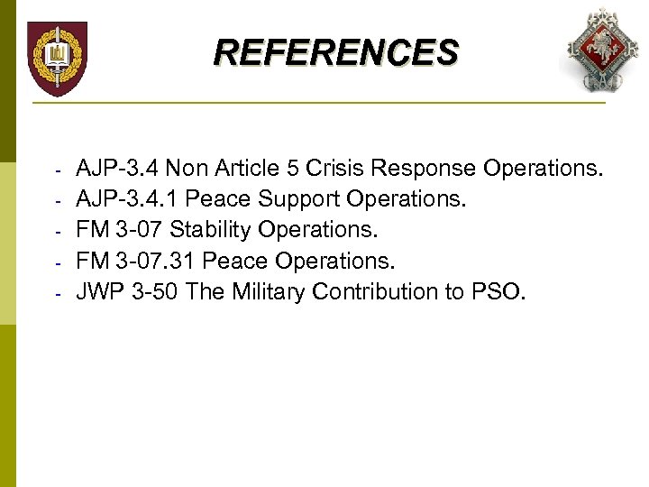 Lithuanian Military Academy NATO Non Article 5 Crisis