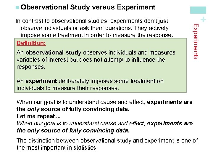An observational study observes individuals and measures variables of interest but does not attempt