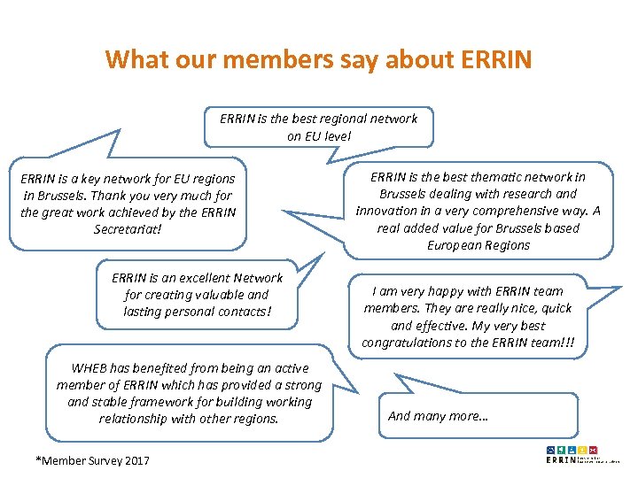 What our members say about ERRIN is the best regional network on EU level