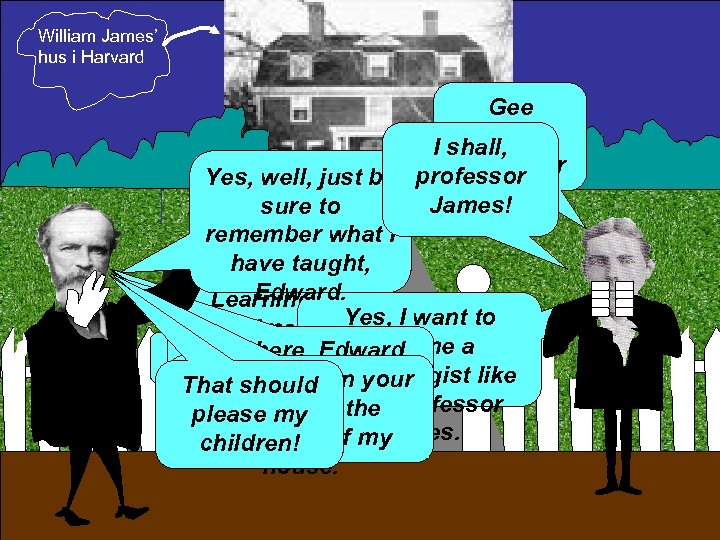 William James’ hus i Harvard Gee thanks, I shall, professor Yes, well, just be