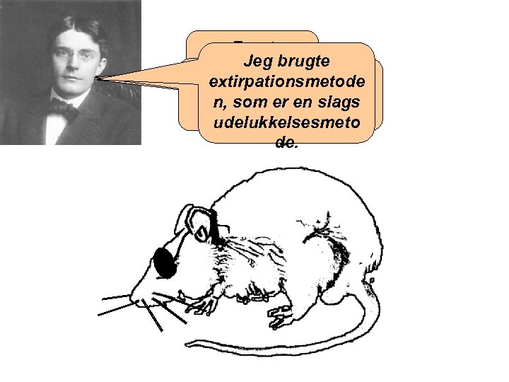 Først Jeg jeg blindede brugte Men de kunne stadig extirpationsmetode dem. Så det var