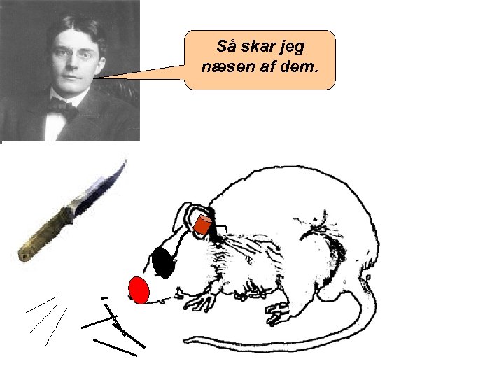 Så skar jeg næsen af dem. 