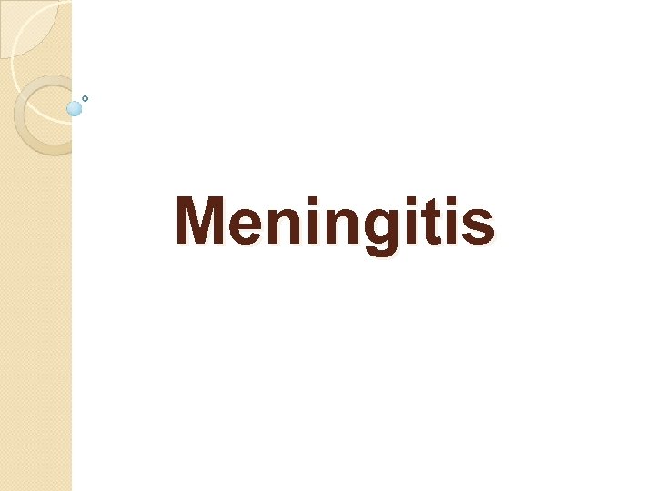 Meningitis 