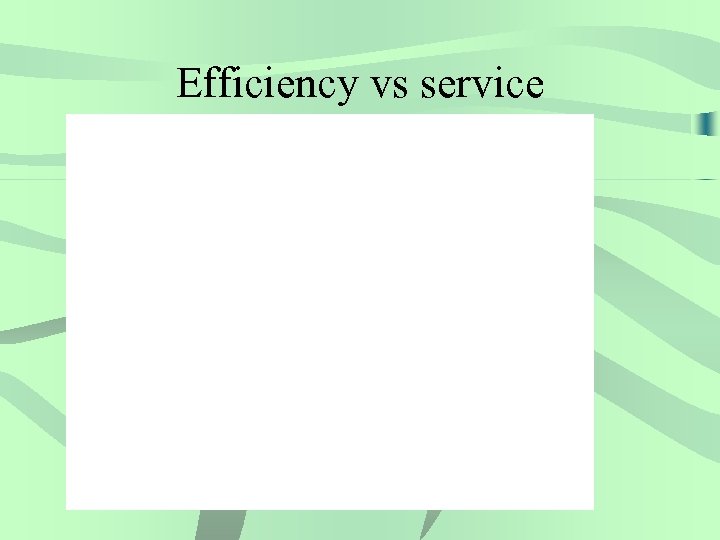 Efficiency vs service 