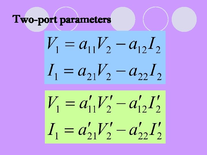 Two-port parameters 
