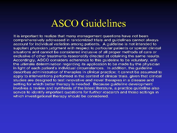 ASCO Guidelines 