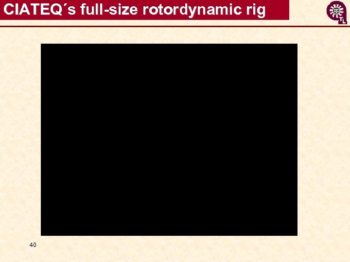 CIATEQ´s full-size rotordynamic rig 40 