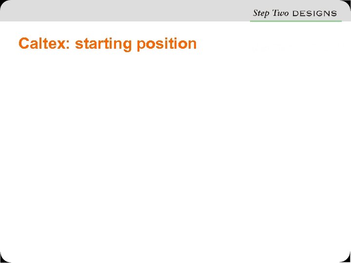 Caltex: starting position 