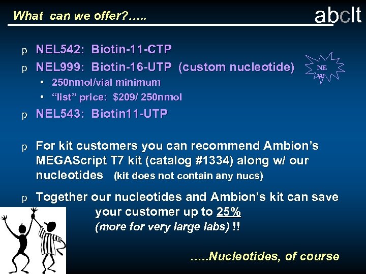 abclt What can we offer? …. . p p NEL 542: Biotin-11 -CTP NEL