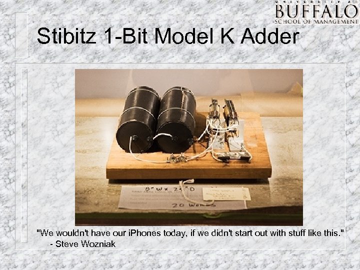 Stibitz 1 -Bit Model K Adder 