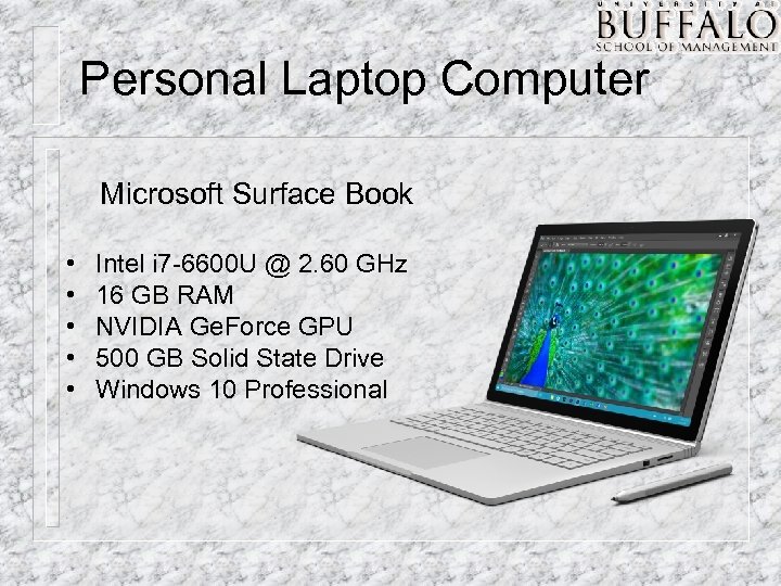 Personal Laptop Computer Microsoft Surface Book • • • Intel i 7 -6600 U
