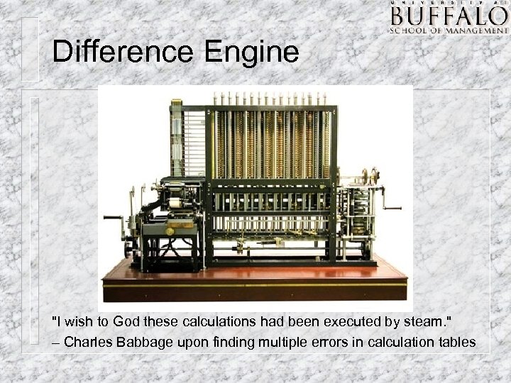 Difference Engine 