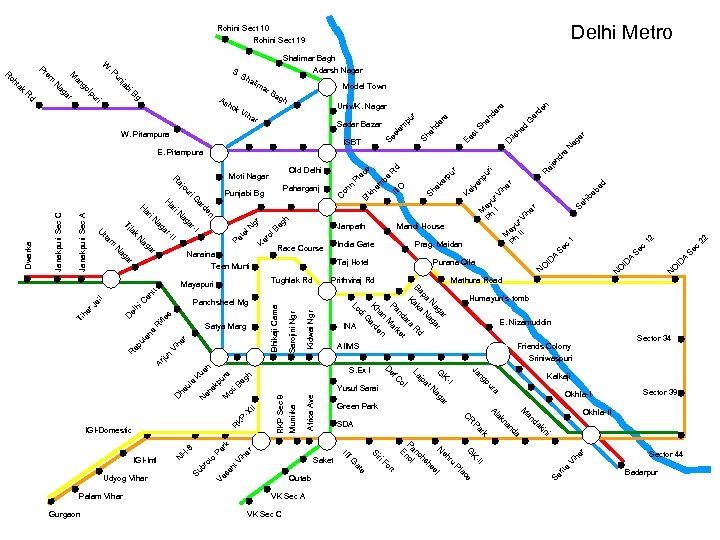 Delhi Metro Rohini Sect 10 Rohini Sect 19 de ar da G ah N