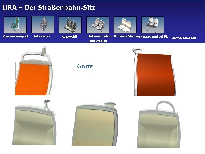 LIRA – Der Straßenbahn-Sitz Krankentransport Fahrersitze Automobil Fahrzeuge ohne Führerschein Schienenfahrzeuge Busse und Schiffe