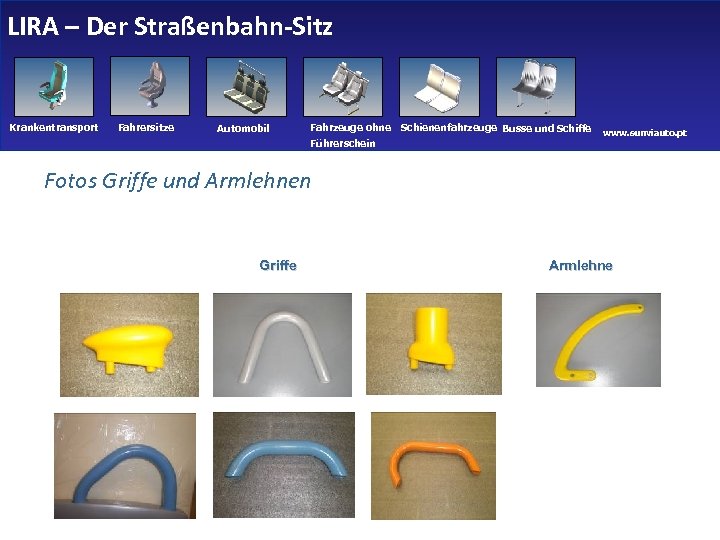 LIRA – Der Straßenbahn-Sitz Krankentransport Fahrersitze Automobil Fahrzeuge ohne Führerschein Schienenfahrzeuge Busse und Schiffe