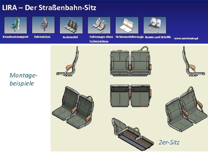 LIRA – Der Straßenbahn-Sitz Krankentransport Fahrersitze Automobil Fahrzeuge ohne Führerschein Schienenfahrzeuge Busse und Schiffe