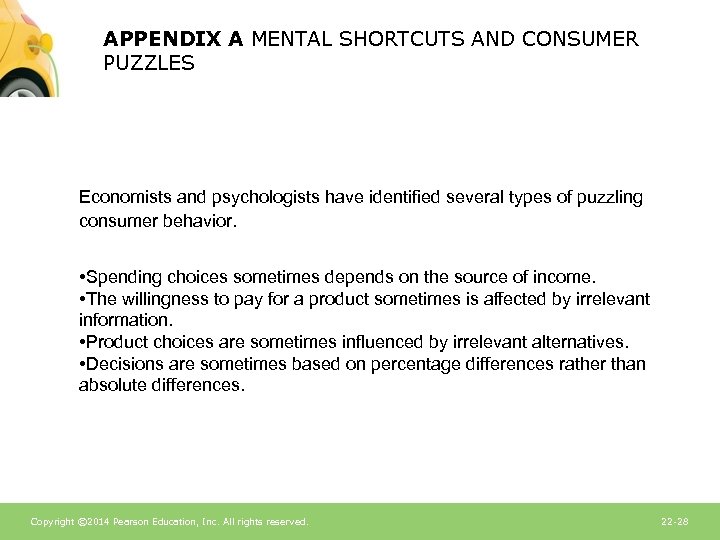 APPENDIX A MENTAL SHORTCUTS AND CONSUMER PUZZLES Economists and psychologists have identified several types