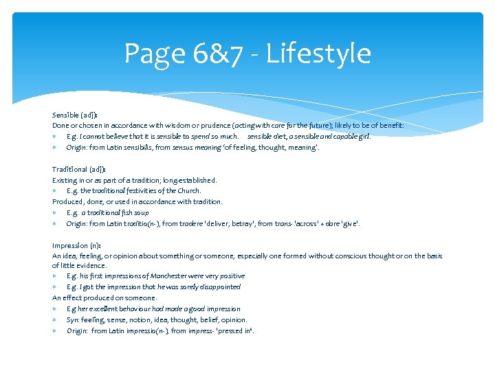 Page 6&7 - Lifestyle Sensible (adj): Done or chosen in accordance with wisdom or